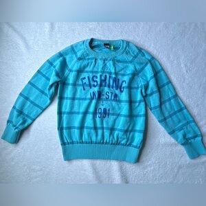Kids Blue Striped Sweater